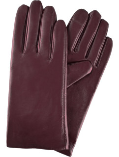 Dámské kožené antibakteriální rukavice model 16627268 Crimson - Semiline