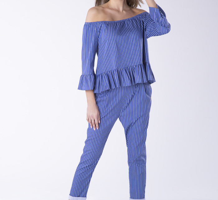 Look Made With Love Kalhoty 415P Stripe Blue/White