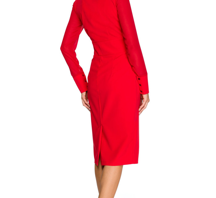 Stylove Šaty S136 Červená