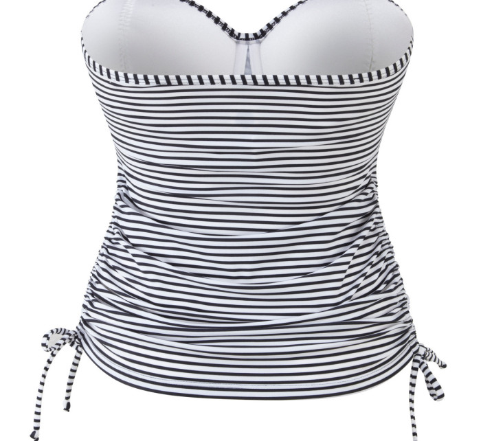 Vrchní díl plavek Swimwear Anya Stripe Bandeau Tankini black/white SW0891