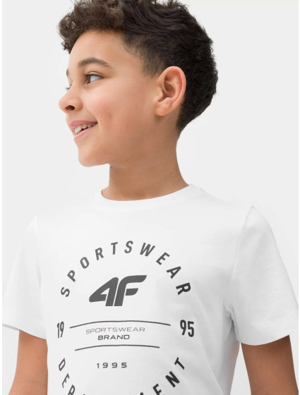 Chlapčenské tričko 4FJSS23TTSHM294-10S biele - 4F
