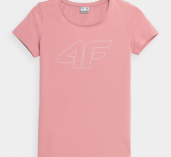 Dámské tričko s potiskem 4FSS23TTSHF583-56S světle růžové - 4F