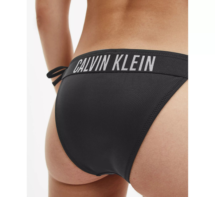 Dámské plavky Spodní díl plavek STRING SIDE TIE CHEEKY BIKINI KW0KW01858BEH - Calvin Klein