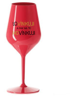 A NA TO  červená nerozbitná sklenice na víno 470 ml model 19346593 - Giftela