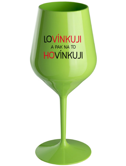 A NA TO  zelená nerozbitná sklenice na víno 470 ml model 19346597 - Giftela