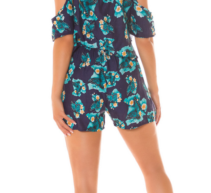 Sexy Coldshoulder Playsuit Butterfly Print